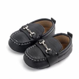Pantofiori eleganti negri cu catarame (marime disponibila: 3-6 luni (marimea 18