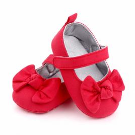 Pantofiori cu fundita pentru fetite (marime disponibila: 6-9 luni (marimea 19