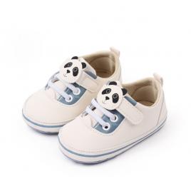 Adidasi albi pentru bebelusi - panda (marime disponibila: 6-9 luni (marimea 19