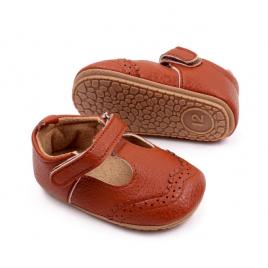 Pantofiori maro pentru fetite - suzy (marime disponibila: 6-9 luni (marimea 19