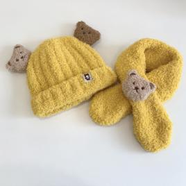 Set galben mustar pentru bebelusi - ursuleti (marime disponibila: 6-9 luni