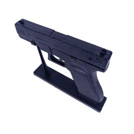 Bricheta pistol model glock, antivant, reincarcabil, suport, 19 cm, negru, dalimag