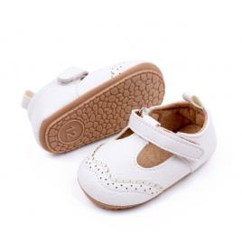 Pantofiori albi pentru fetite - suzy (marime disponibila: 3-6 luni (marimea 18