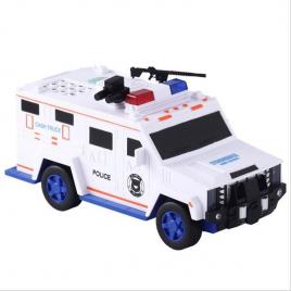 Pusculita electronica sub forma unei masini de politie,cash truck