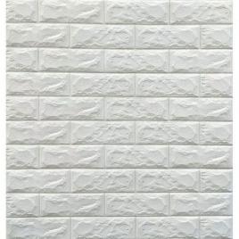 Tapet autoadeziv 3d alb design perete modern caramida in relief pentru interior