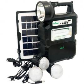 Kit panou solar portabil cclamp cl-810, cu 3 becuri incluse, radio fm si bluetooth
