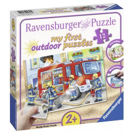 Puzzle plastic pompieri 12 piese