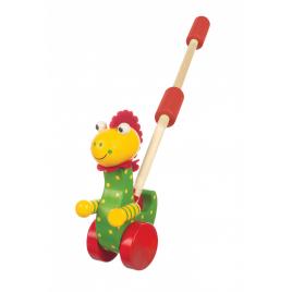 Jucarie de impins dinozaur orange tree toys