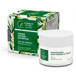 Crema antirid nutritiva cu ulei de masline si vit.a,e si f 50ml cosmetic plant