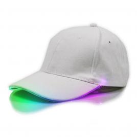 Sapca de tip baseball, cu cozoroc iluminat rgb, culoare alba, marime