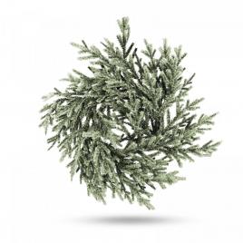 Decor de crăciun - coroana - verde, înzăpezită - 27 cm