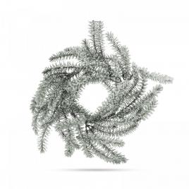Decor de crăciun - coroana - verde, înzăpezită - 27 cm