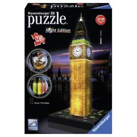 Puzzle 3d big ben, editie luminoasa, 216 piese