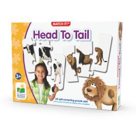Puzzle 20 piese - potriveste corpul animalelor
