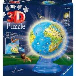 Puzzle 3d luminos glob pamantesc 180 piese ravensburger