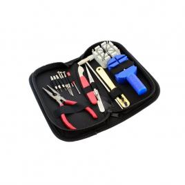 Kit complet reparatii ceasuri, 20x10x5cm, 16 piese negru