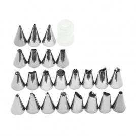 Set 24 de forme pentru ornat prajituri, gonga® argintiu