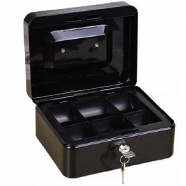 Cutie pentru bani, depozitare obiecte, metalica, cu incuietoare,15x12 cm, gonga® negru