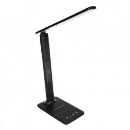 Lampa de birou, multifunctionala, cu statie meteo, gonga® negru