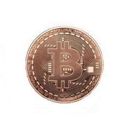 Moneda bitcoin pentru colectionari roz