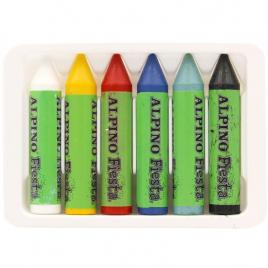 Set 6 creioane colorate pentru pictura fetei, gonga® verde