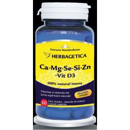 Ca+mg+se+si+zn organice cu d3 60cps herbagetica