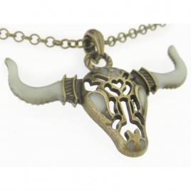 Pandant Bull head fosforescent cap de bou