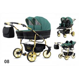 Carucior pentru gemeni mikado goldstar 3 in 1 gs-08