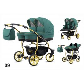 Carucior pentru gemeni mikado goldstar 3 in 1 gs-09