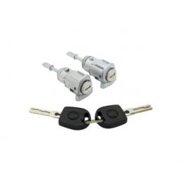 Set yale inchidere vw golf 4, lupo, 1998-2005, polo, 2001-2009, t5, 2003-2015, bora 1998-2005, cu chei, pentru usi fata, stanga si dreapta