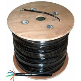 Cablu utp cat5e cu + gel negru tambur 305m