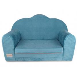 Canapea extensibila pentru copii catifea klups albastru marin v111