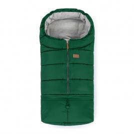 Petite&mars - sac de iarna pentru carucior, landou sau scaun auto jibot, 100x48 cm, impermeabil, cu elemente reflectorizante, extensibil, 3 in 1, green