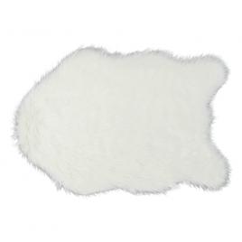 Covor blana artificiala alba ebony 90x60 cm