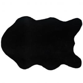 Covor blana artificiala neagra rabit 90x60 cm