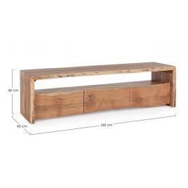 Comoda 3 sertare lemn maro eneas 160x45x46 cm
