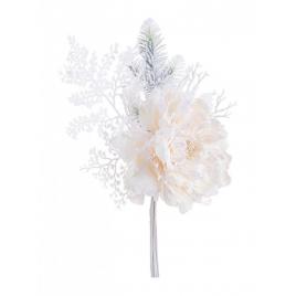 Set 10 flori artificiale peonia alb bej 22x11x52 cm