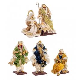 Set 4 figurine nasterea domnului 18x18x28 cm, 18x15x38 cm, 18x15x38 cm, 28x18x41 cm