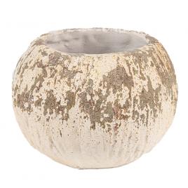 Ghiveci ceramica bej maro 18x13 cm