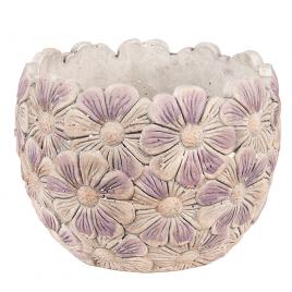 Set 2 ghivece flori ceramica violet 16x12 cm