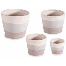 Set 4 ghivece ceramica 14.5x12 cm, 12.x9.5 cm, 10.5x8.5 cm, 7.5x6 cm