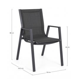 Set 18 scaune gri antracit pelagius 55x65.5x88 cm