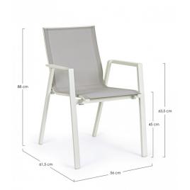 Set 24 scaune gradina gri krion 56x61.5x88 cm
