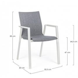 Set 24 scaune gri odeon 55.5x60x83 cm