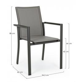 Set 24 scaune gri antracit konnor 56.2x60x88 cm