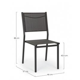 Set 32 scaune gradina gri antracit hilde 46x57x88 cm