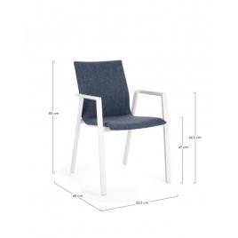 Set 4 scaune alb albastru denim odeon 55.5x60x83 cm