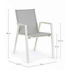 Set 4 scaune gradina gri krion 56x61.5x88 cm