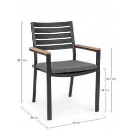 Set 4 scaune gri antracit belmar 60x58x88.5 cm
