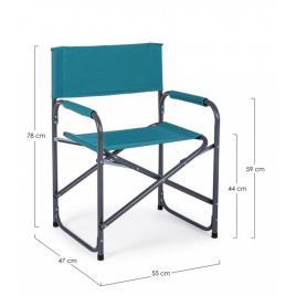 Set 6 scaune gradina negru albastru 55x47x78 cm